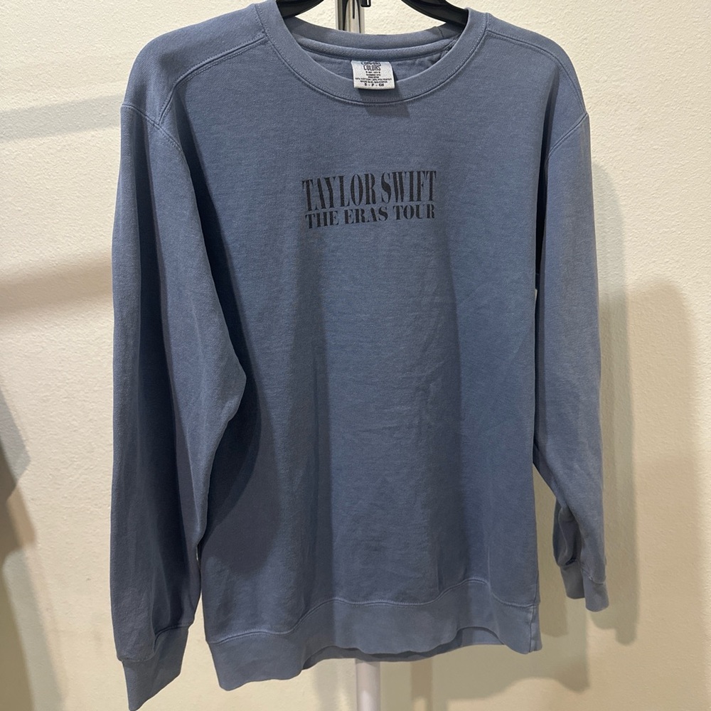 Taylor Swift the eras tour Comfort Colors Blue Crew Neck Sweater